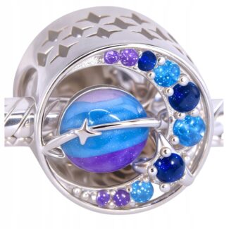 Charms Galaktyczna Podróż Srebro 925 Platyna Kosmiczny Symbol