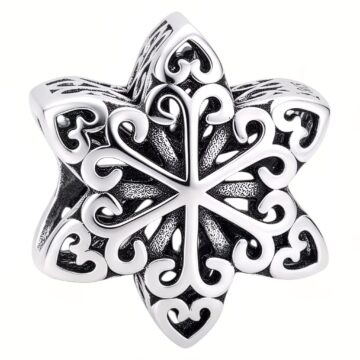 Charms PŁATEK ŚNIEGU śnieżynka srebro 925 Zima