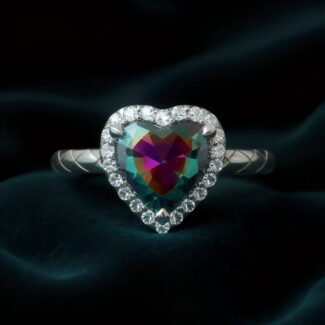 Pierścionek Mistyczny Kwarc srebro 925 retro vintage