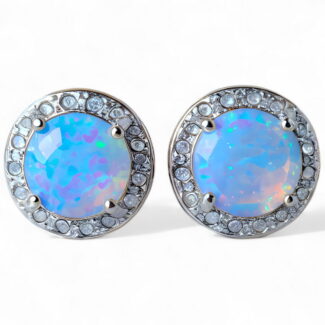 opalizujące kolczyki