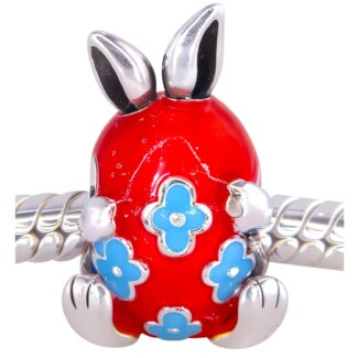 Charms Pisanka Królik zawieszka srebro 925 Wielkanoc święta