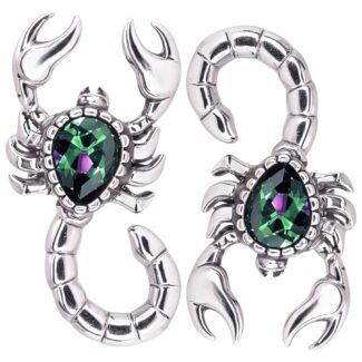 Kolczyki Skorpion Vintage Srebro 925 retro punk mistic topaz