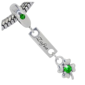 Charms z imieniem ZOFIA srebro 925 platyna Zosia