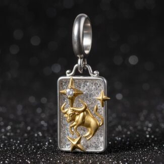 Znak zodiaku BYK - Charms w Złocie i Srebrze 925