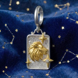 Znak zodiaku LEW - Charms w Złocie i Srebrze 925