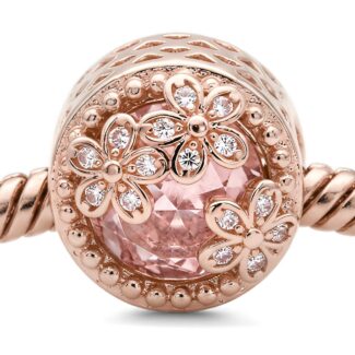 Charms Różowy Ogród różowe złoto srebro