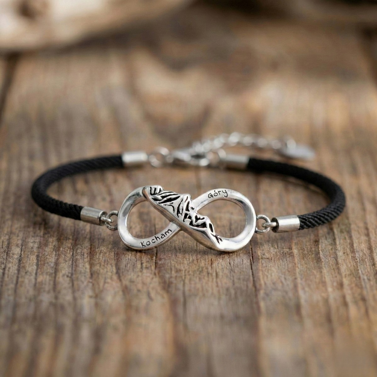 czarna bransoletka kocham góry_7